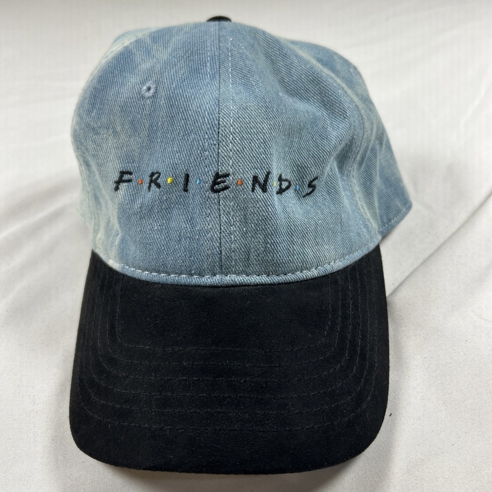 Friends TV Show Vintage Denim Black Hat Officially Licensed Adjustable Cap